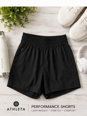 Athleta Women's XXS Black Pull-On Running Shorts